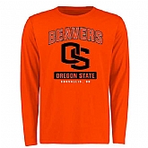 Oregon State Beavers Campus Icon Long Sleeve WEM T-Shirt - Orange,baseball caps,new era cap wholesale,wholesale hats